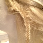 Close Up of Lace Fishtail Braid